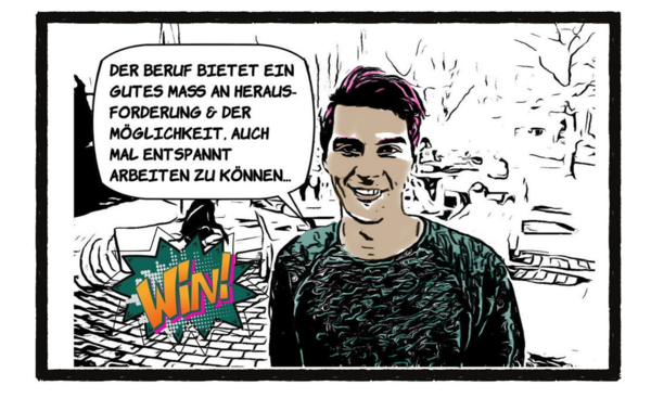 Lehrermit Sprechblase
